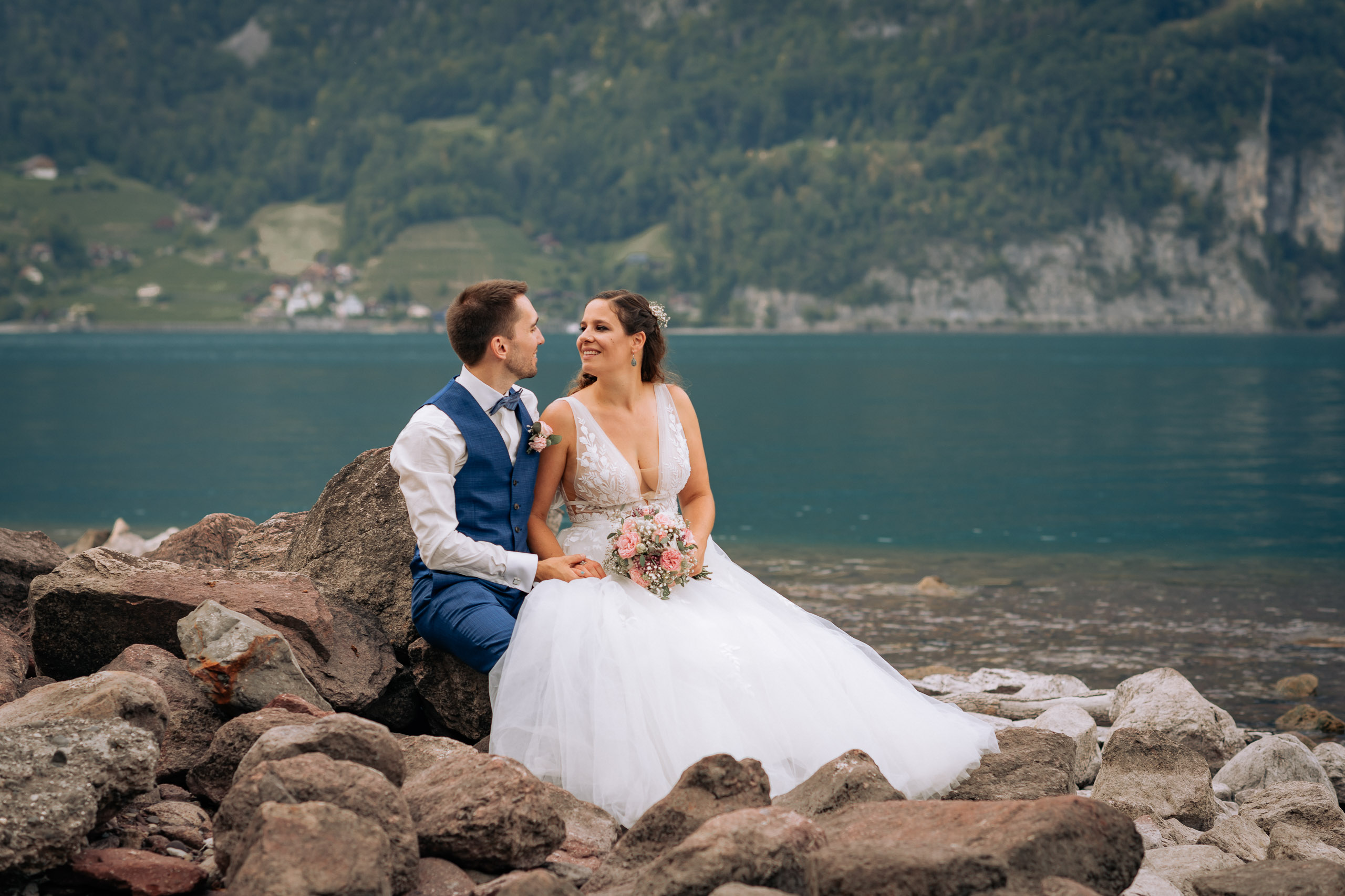 Hochzeit am Walensee - Hochzeitsfotograf St. Gallen