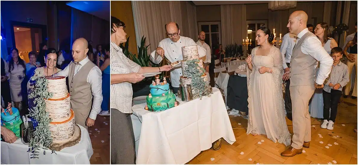 Tortenanschnitt Hochzeit